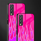 y2k hot pink flames glass case for vivo y20i vivo y20t image-2