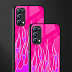 y2k hot pink flames glass case for oppo reno 5 pro image-2