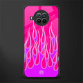 y2k hot pink flames glass case for mi 10i image