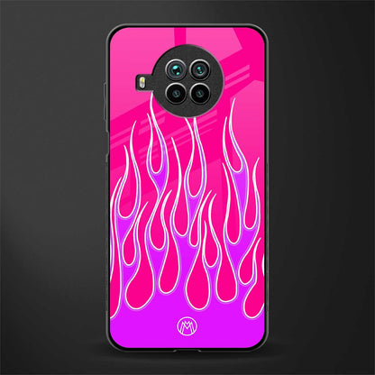 y2k hot pink flames glass case for mi 10i image