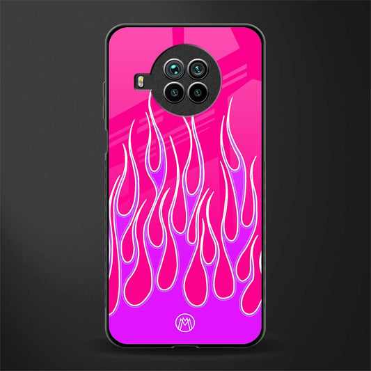 y2k hot pink flames glass case for mi 10i image