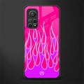 y2k hot pink flames glass case for mi 10t 5g image