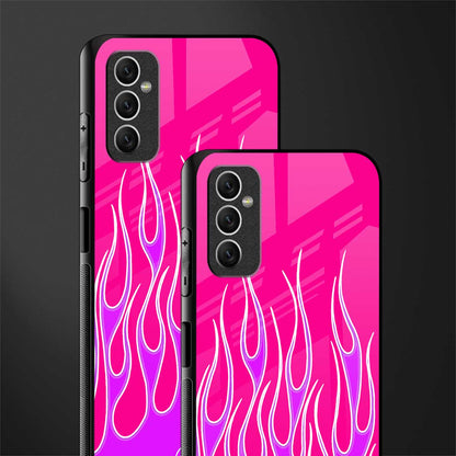 y2k hot pink flames glass case for samsung galaxy m52 5g image-2