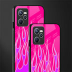 y2k hot pink flames glass case for realme c35 image-2