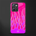 y2k hot pink flames glass case for realme c35 image