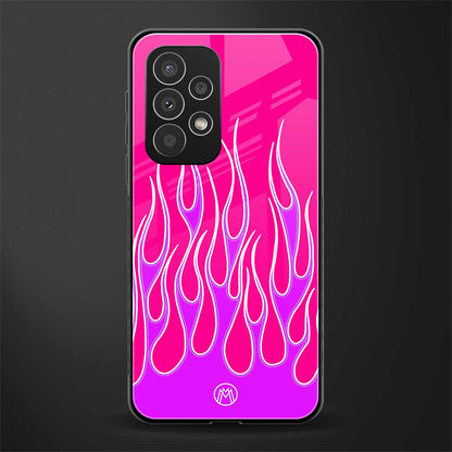 y2k hot pink flames back phone cover | glass case for samsung galaxy a23