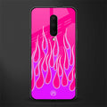 y2k hot pink flames glass case for oneplus 7 pro image