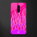 y2k hot pink flames glass case for oneplus 7 pro image