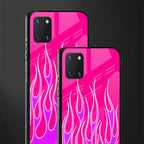 y2k hot pink flames glass case for samsung a81 image-2