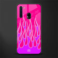 y2k hot pink flames glass case for samsung a21 image