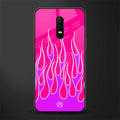 y2k hot pink flames glass case for oneplus 6 image