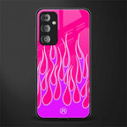 y2k hot pink flames back phone cover | glass case for samsung galaxy f23 5g