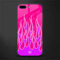 y2k hot pink flames glass case for iphone 7 plus image