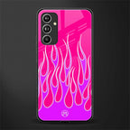 y2k hot pink flames back phone cover | glass case for samsung galaxy a54 5g
