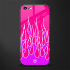 y2k hot pink flames glass case for iphone 6s image