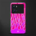 y2k hot pink flames back phone cover | glass case for iQOO 9 Pro