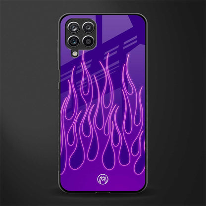 y2k magenta flames back phone cover | glass case for samsung galaxy a22 4g
