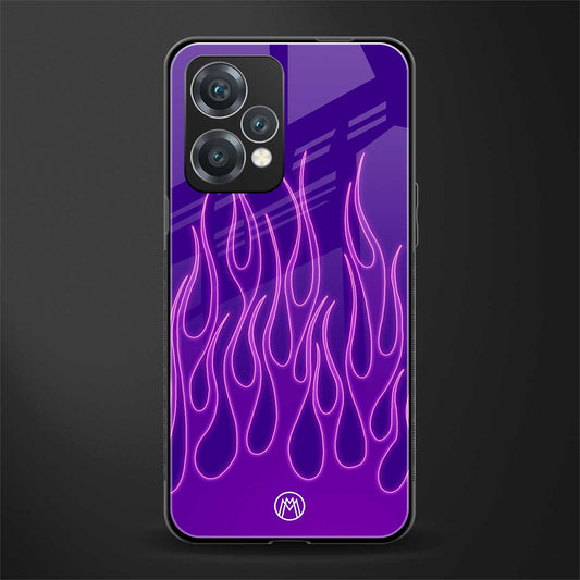 y2k magenta flames back phone cover | glass case for realme 9 pro 5g