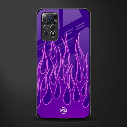 y2k magenta flames back phone cover | glass case for redmi note 11 pro plus 4g/5g