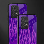y2k magenta flames back phone cover | glass case for samsung galaxy a53 5g