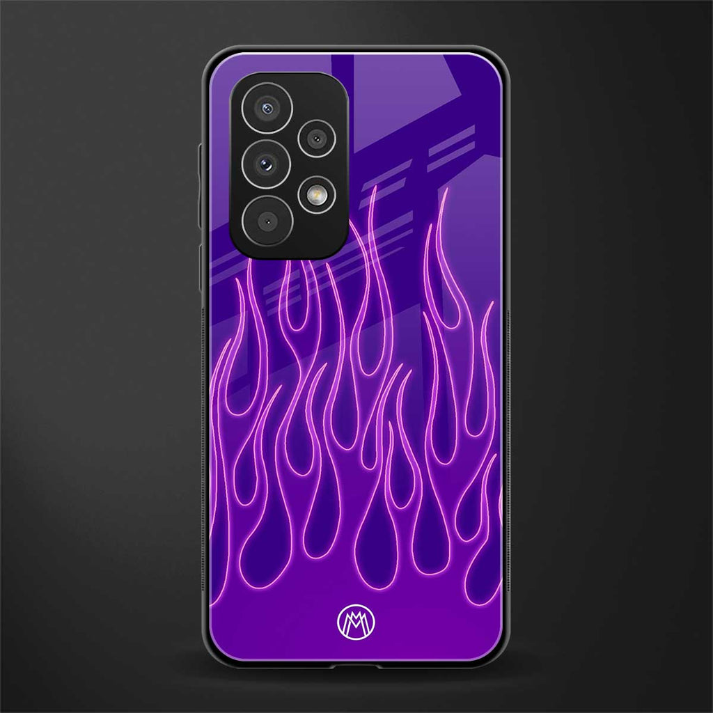 y2k magenta flames back phone cover | glass case for samsung galaxy a53 5g