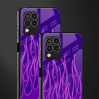 y2k magenta flames back phone cover | glass case for samsung galaxy m33 5g