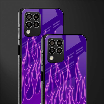 y2k magenta flames back phone cover | glass case for samsung galaxy m33 5g