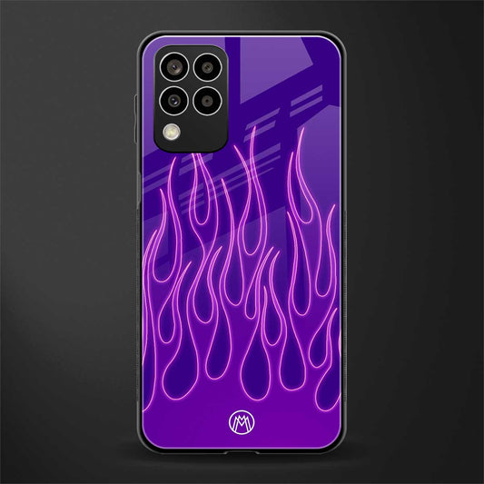 y2k magenta flames back phone cover | glass case for samsung galaxy m33 5g