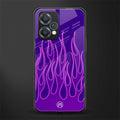 y2k magenta flames back phone cover | glass case for oneplus nord ce 2 lite 5g
