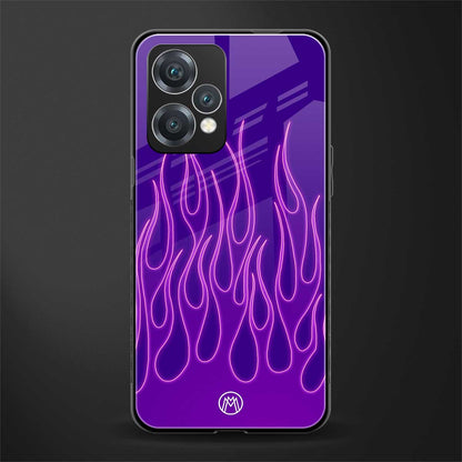 y2k magenta flames back phone cover | glass case for oneplus nord ce 2 lite 5g