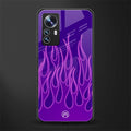 y2k magenta flames back phone cover | glass case for xiaomi 12 pro