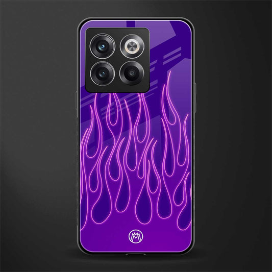y2k magenta flames back phone cover | glass case for oneplus 10t