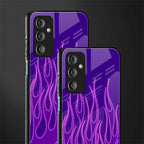 y2k magenta flames back phone cover | glass case for samsung galaxy f23 5g