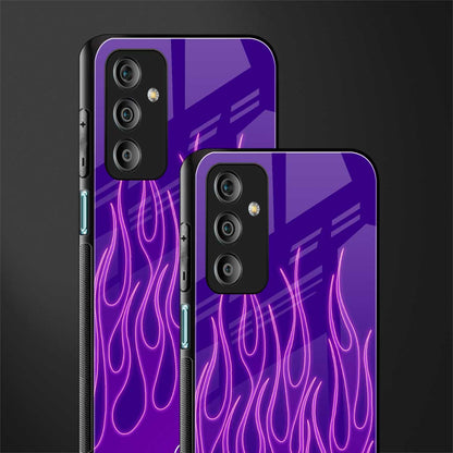 y2k magenta flames back phone cover | glass case for samsung galaxy f23 5g