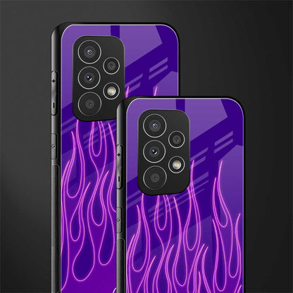y2k magenta flames back phone cover | glass case for samsung galaxy a33 5g