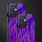 y2k magenta flames back phone cover | glass case for oneplus 9
