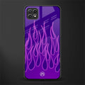 y2k magenta flames back phone cover | glass case for samsung galaxy f42