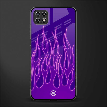 y2k magenta flames back phone cover | glass case for samsung galaxy f42