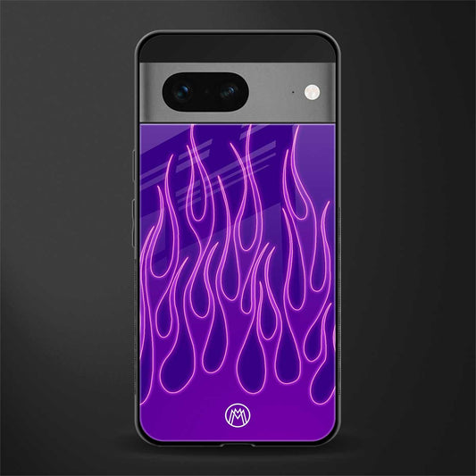 y2k magenta flames back phone cover | glass case for google pixel 7