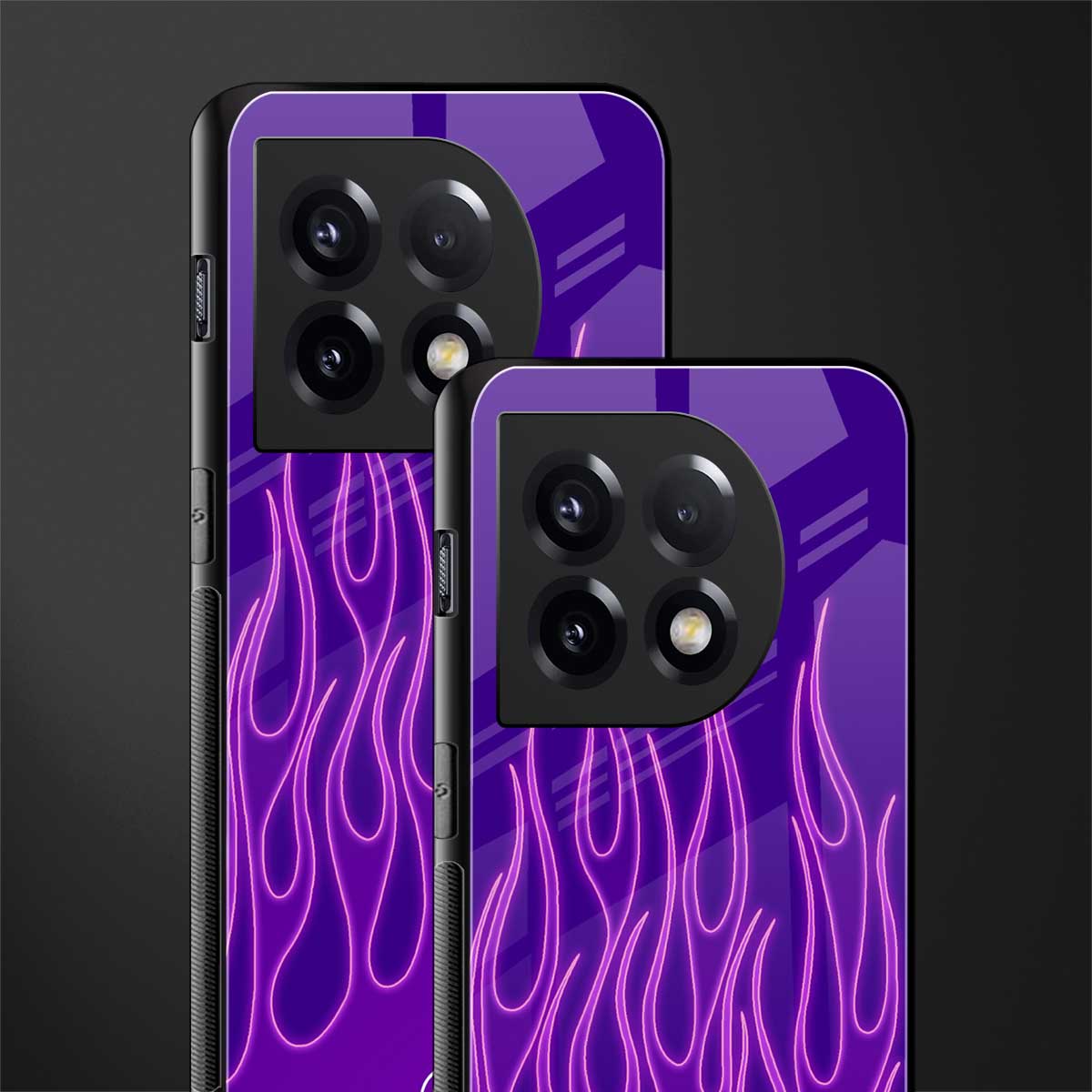 y2k magenta flames back phone cover | glass case for oneplus 11