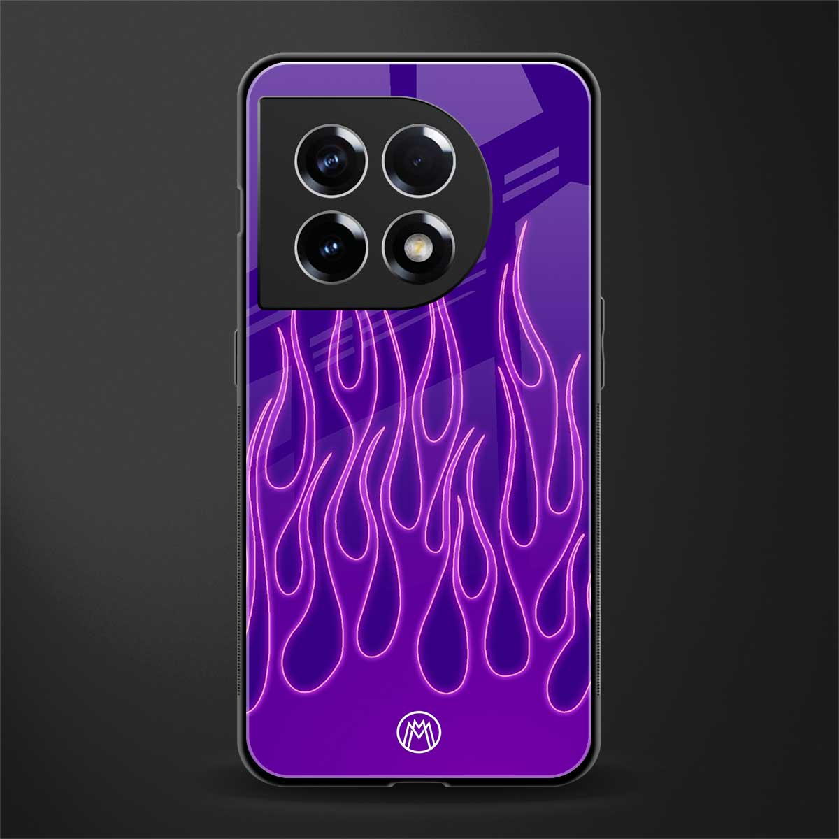 y2k magenta flames back phone cover | glass case for oneplus 11