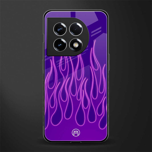 y2k magenta flames back phone cover | glass case for oneplus 11