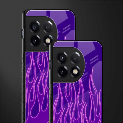 y2k magenta flames back phone cover | glass case for oneplus 11r