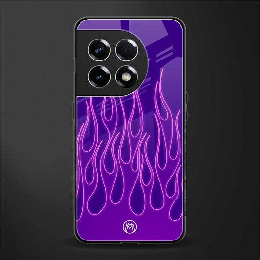 y2k magenta flames back phone cover | glass case for oneplus 11r