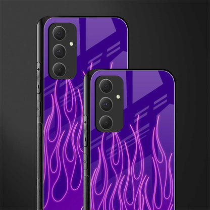 y2k magenta flames back phone cover | glass case for samsung galaxy a54 5g