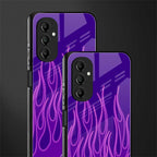 y2k magenta flames back phone cover | glass case for samsung galaxy a14 5g