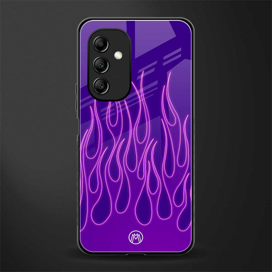 y2k magenta flames back phone cover | glass case for samsung galaxy a14 5g