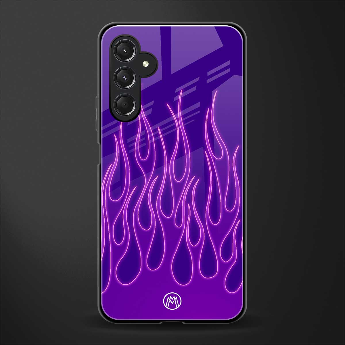 y2k magenta flames back phone cover | glass case for samsun galaxy a24 4g