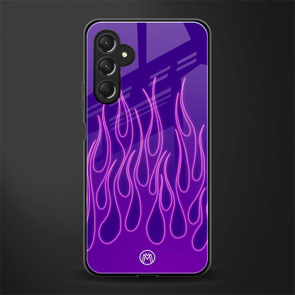 y2k magenta flames back phone cover | glass case for samsun galaxy a24 4g