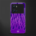 y2k magenta flames back phone cover | glass case for iQOO 9 Pro